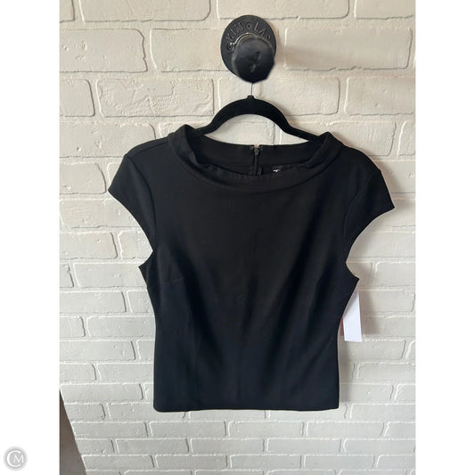 Top Short Sleeve Basic By New York And Co In Black, Size: M