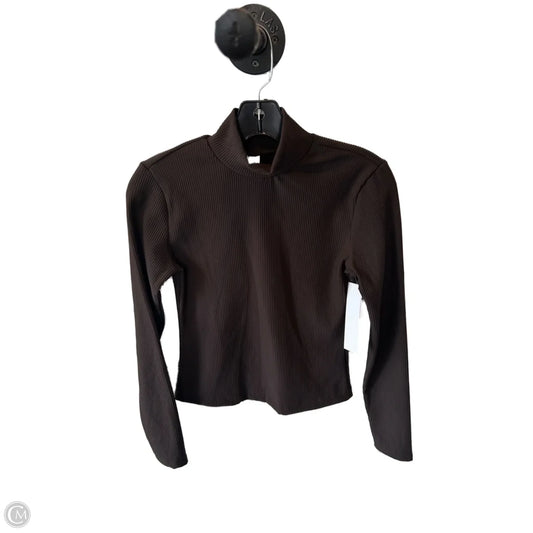 Athletic Top Long Sleeve Crewneck By 90 Degrees By Reflex In Brown, Size: Xs