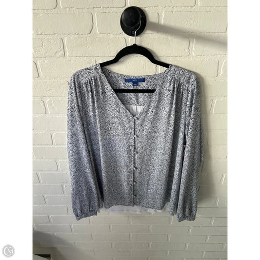 Top Long Sleeve By Apt 9 In Black & White, Size: L
