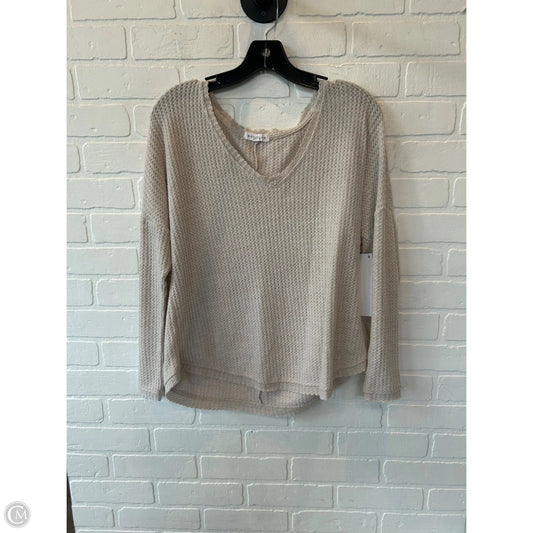 Top Long Sleeve By Socialite In Tan, Size: S