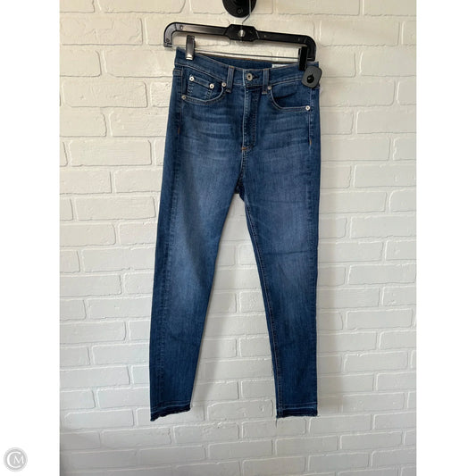 Jeans Skinny By Rag And Bone In Blue Denim, Size: 4