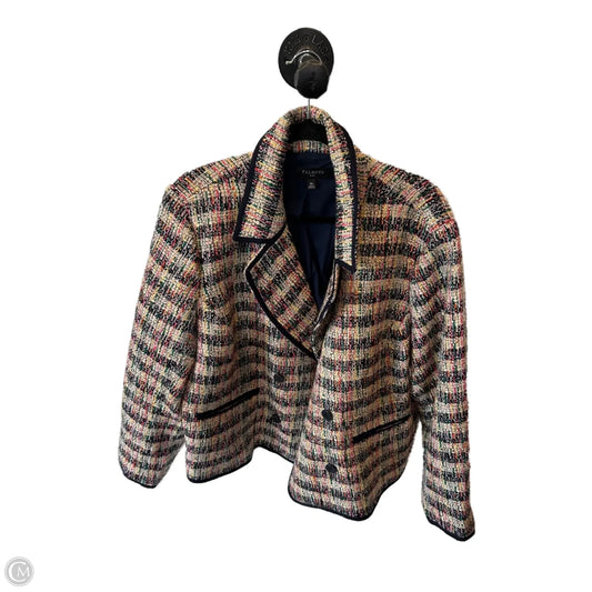 Blazer By Talbots In Blue & Yellow, Size: 1x