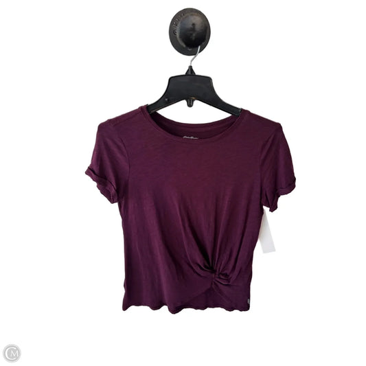 Top Short Sleeve Basic By Eddie Bauer In Purple, Size: S