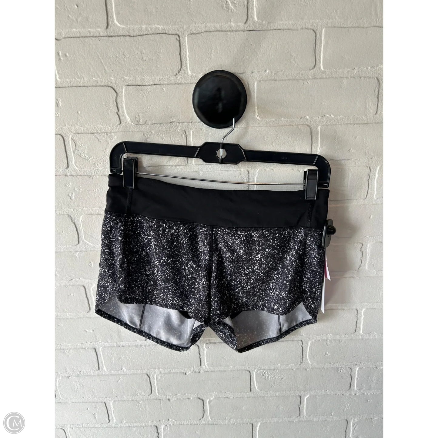 Athletic Shorts By Lululemon In Black & Grey, Size: 4