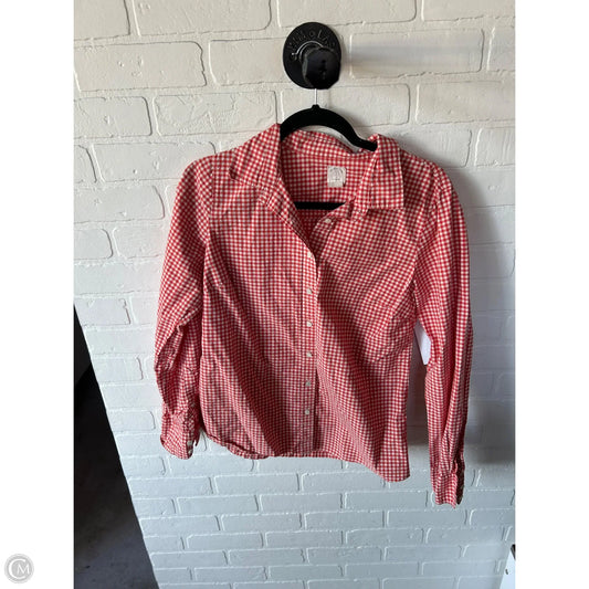Top Long Sleeve By J. Crew In Red & White, Size: M