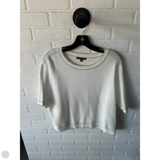 Sweater Short Sleeve By Adrianna Papell In Cream, Size: L