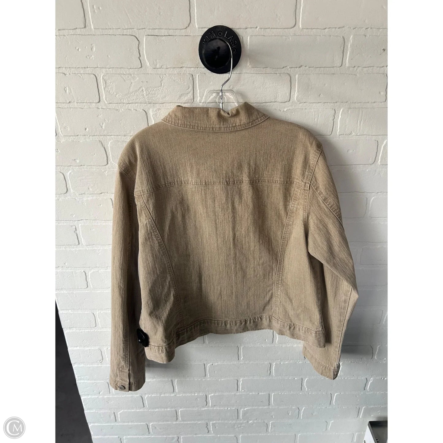 Jacket Denim By Clothes Mentor In Tan Denim, Size: Xl