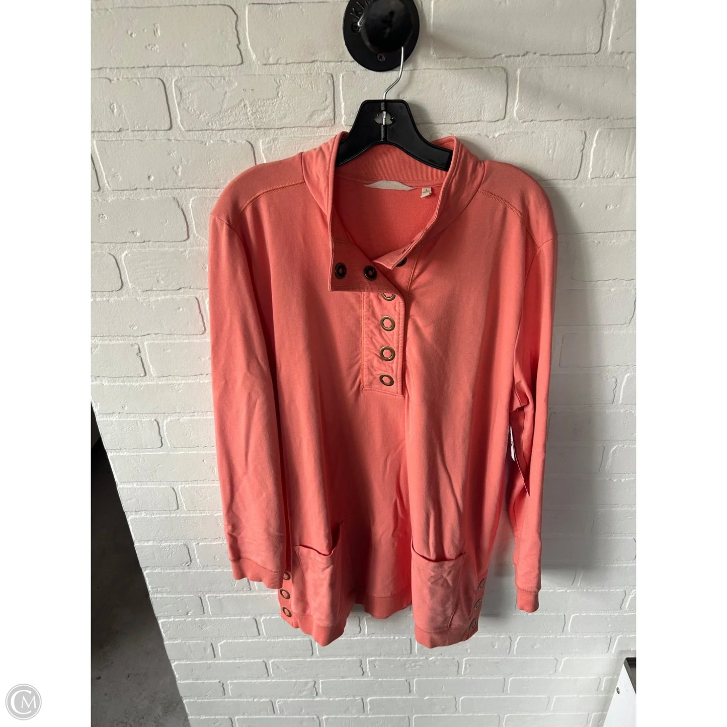 Tunic Long Sleeve By Soft Surroundings In Orange, Size: L