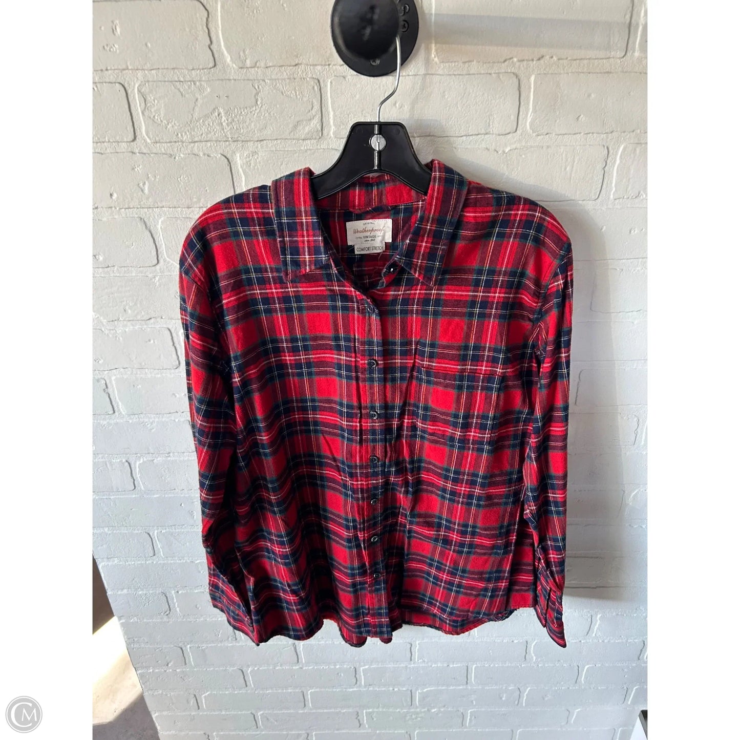 Top Long Sleeve By Weatherproof In Red, Size: Xl