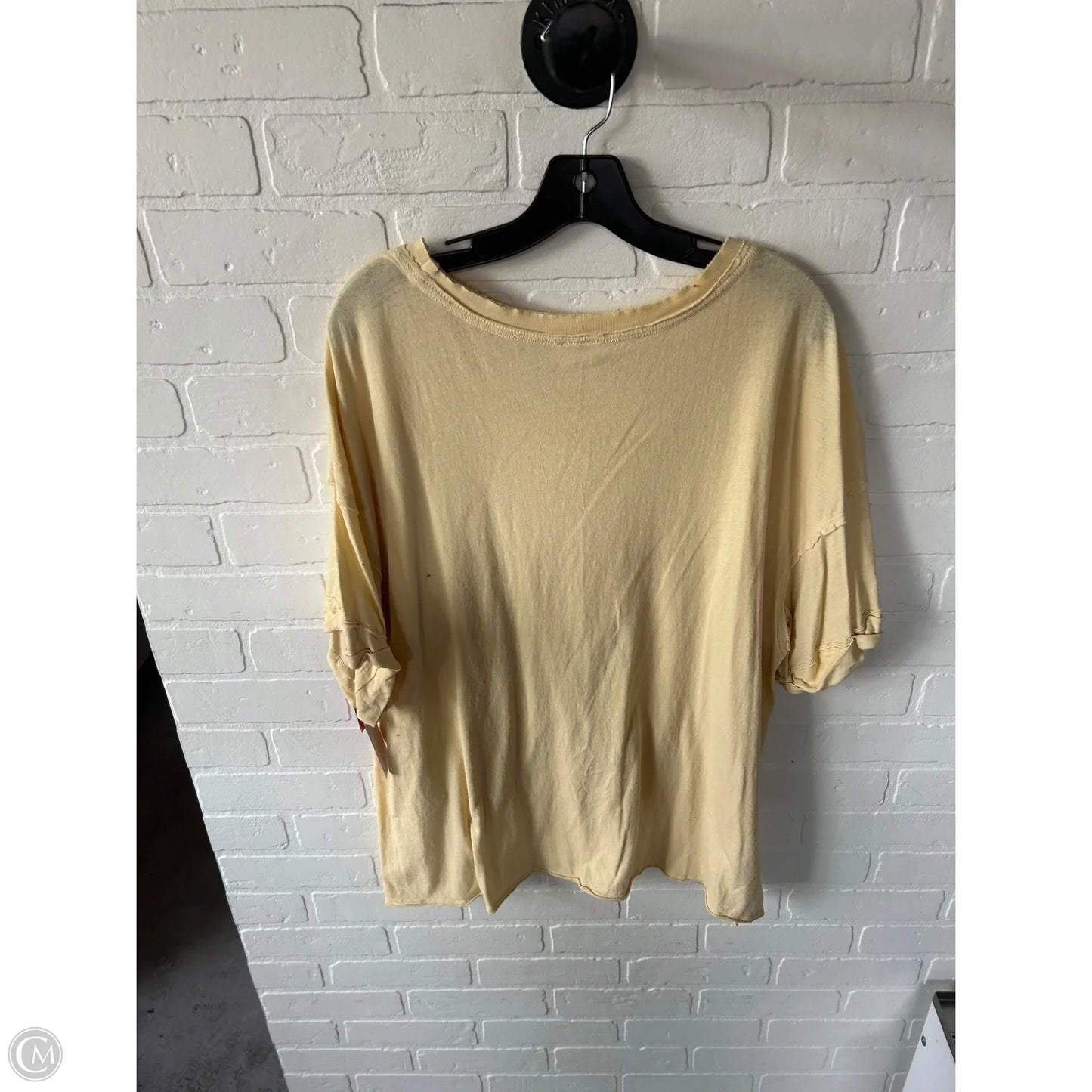 Top Short Sleeve By We The Free In Yellow, Size: Xl