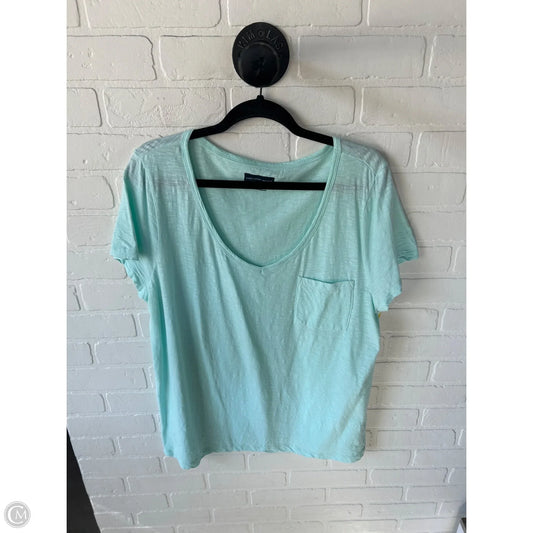 Top Short Sleeve Basic By Saks Fifth Avenue In Blue, Size: Xl