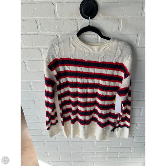 Sweater By So In Blue & Red & White, Size: M
