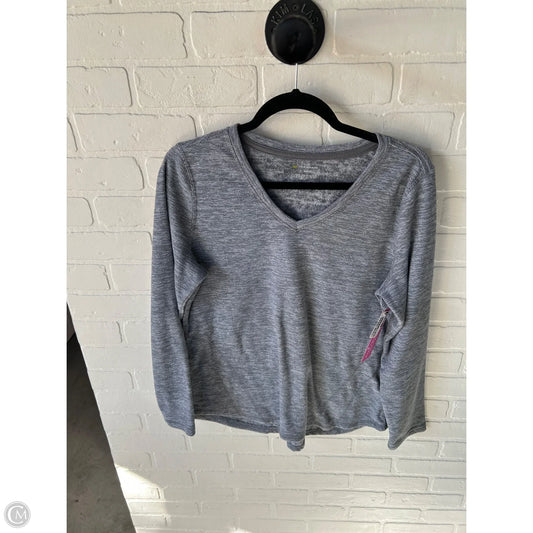 Athletic Top Long Sleeve Crewneck By Tek Gear In Grey, Size: L