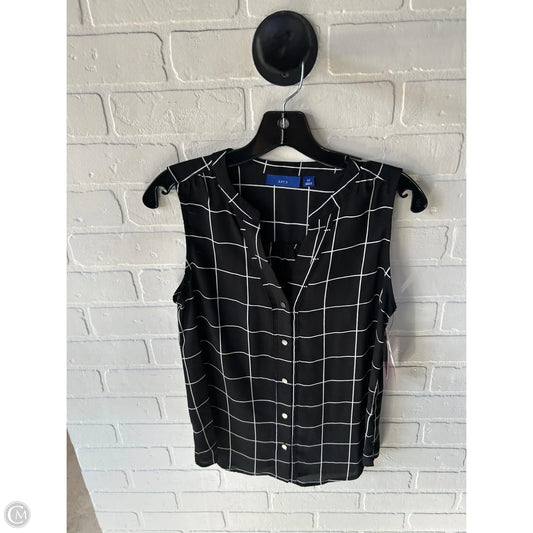 Top Sleeveless By Apt 9 In Black & White, Size: Xs