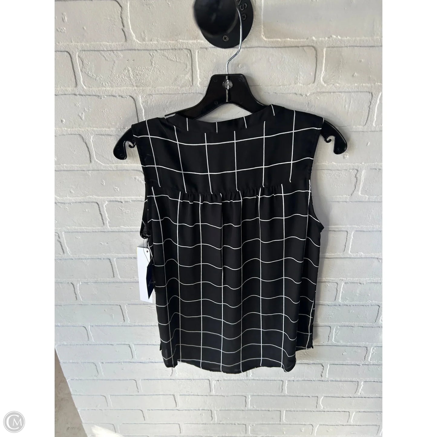 Top Sleeveless By Apt 9 In Black & White, Size: Xs