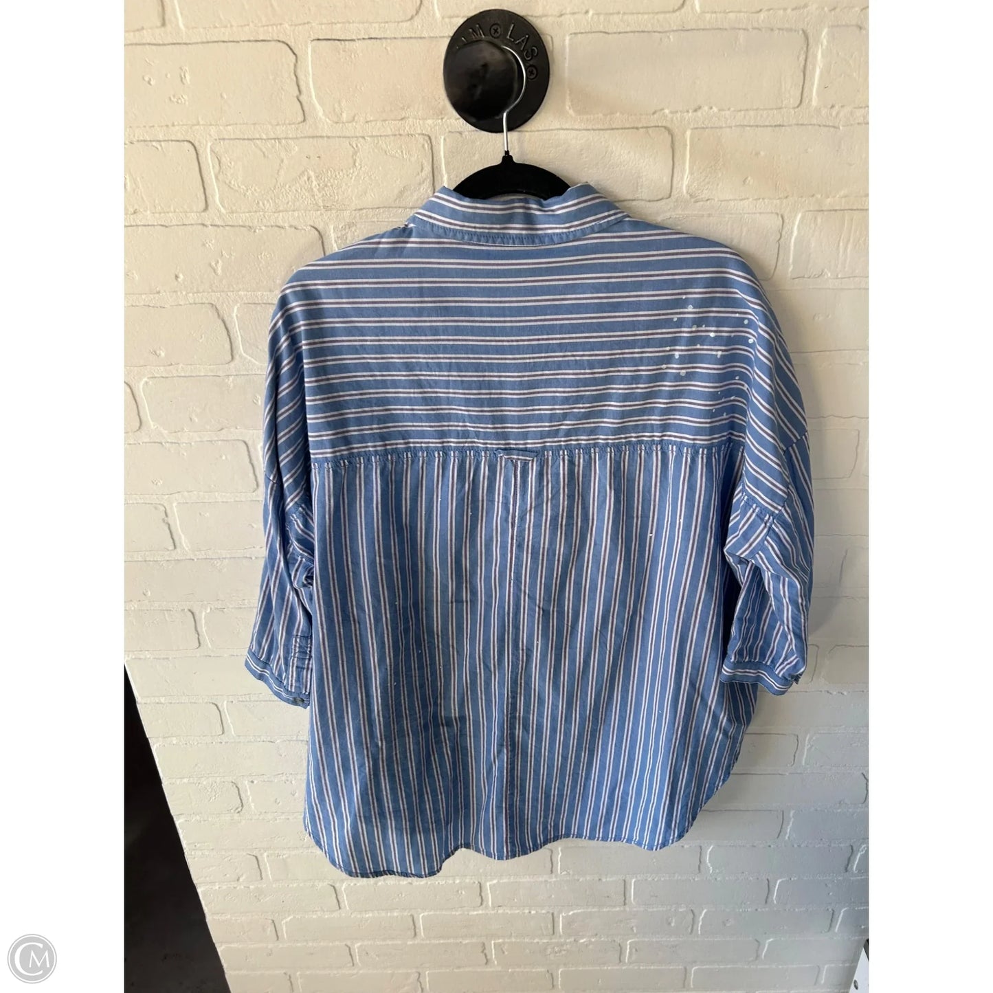 Top Short Sleeve By Pilcro In Blue & White, Size: Xs