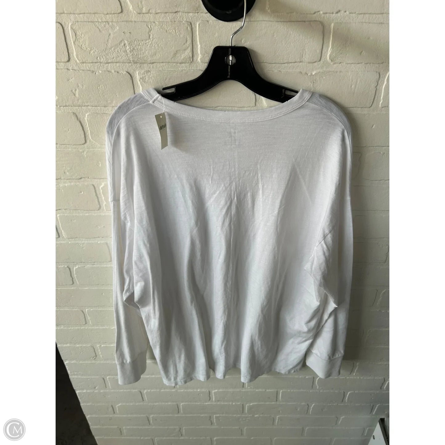 Top Long Sleeve Basic By Aerie In White, Size: L