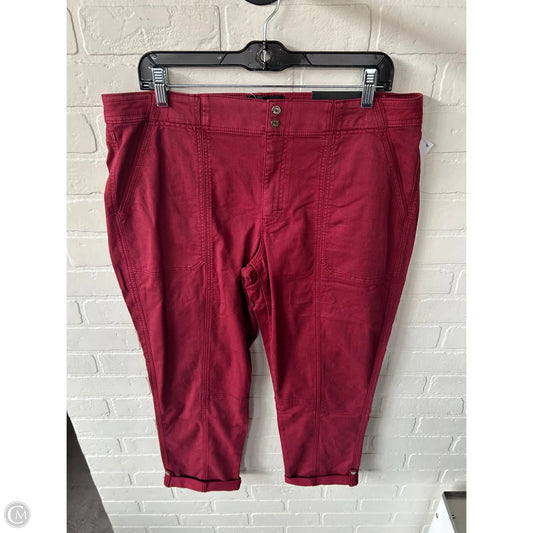Pants Cropped By White House Black Market In Red, Size: 14