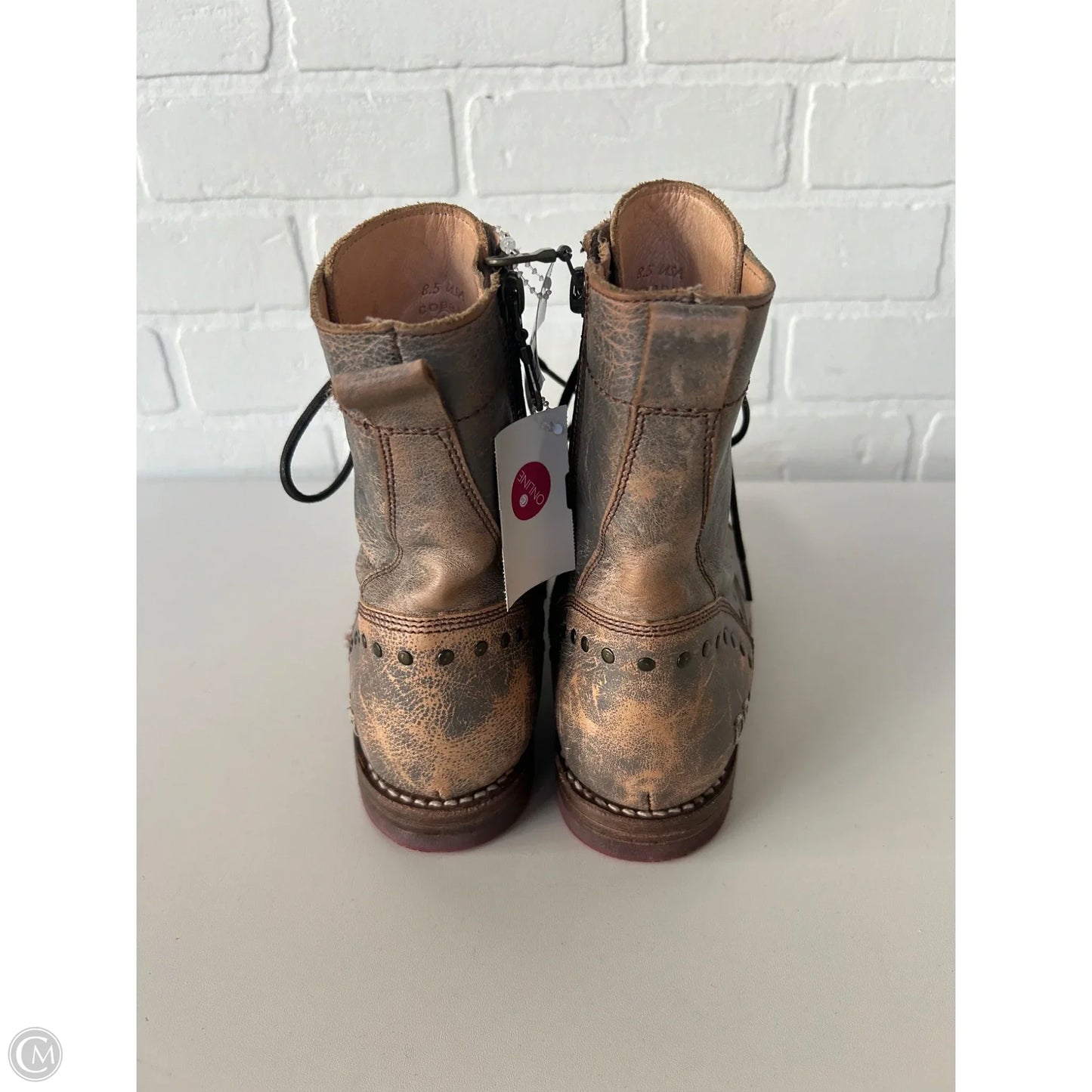 Boots Mid-calf Flats By Bed Stu In Grey, Size: 8.5