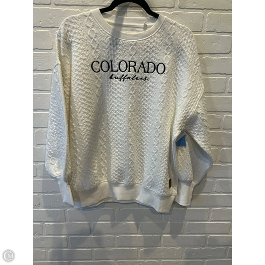 Sweatshirt Crewneck By Pressbox In White, Size: S