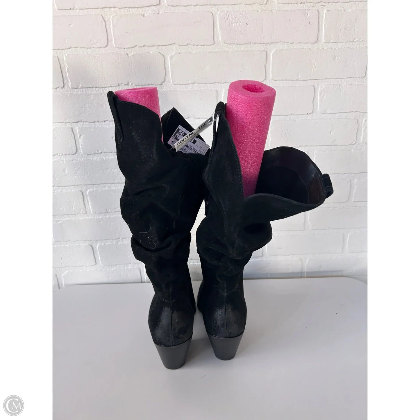 Boots Knee Heels By Crown Vintage In Black, Size: 11