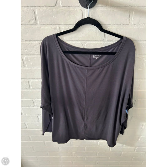 Athletic Top Long Sleeve Crewneck By Athleta In Grey, Size: 2x