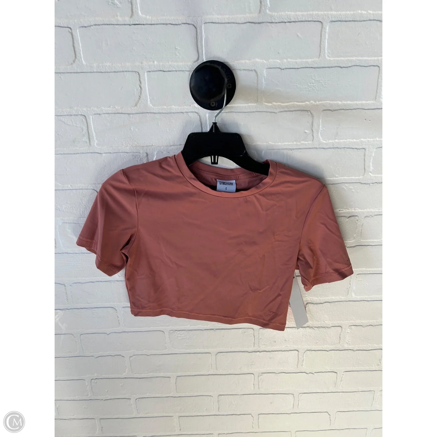 Athletic Top Short Sleeve By Gym Shark In Orange, Size: S