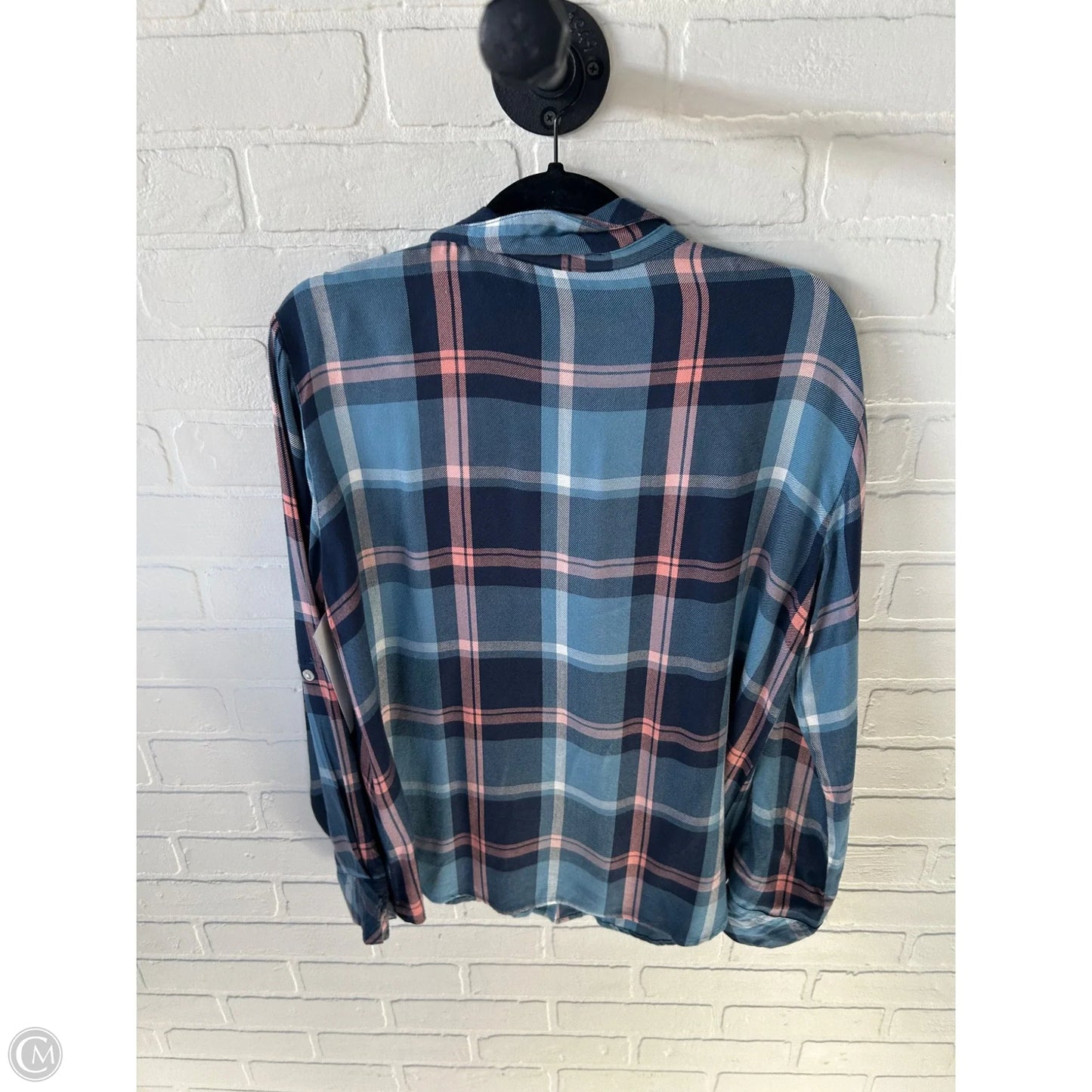 Top Long Sleeve By Sanctuary In Blue & Pink, Size: L