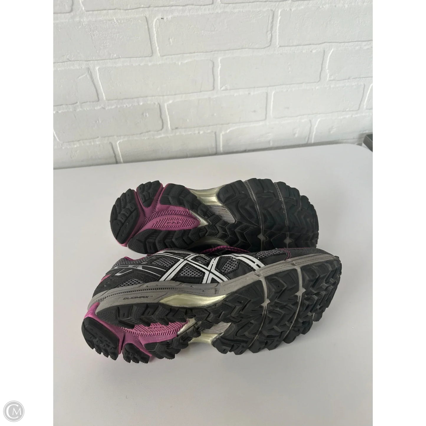 Shoes Athletic By Asics In Grey & Purple, Size: 9