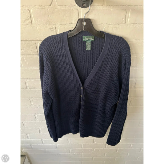 Sweater Cardigan By Lauren By Ralph Lauren In Blue, Size: 2x