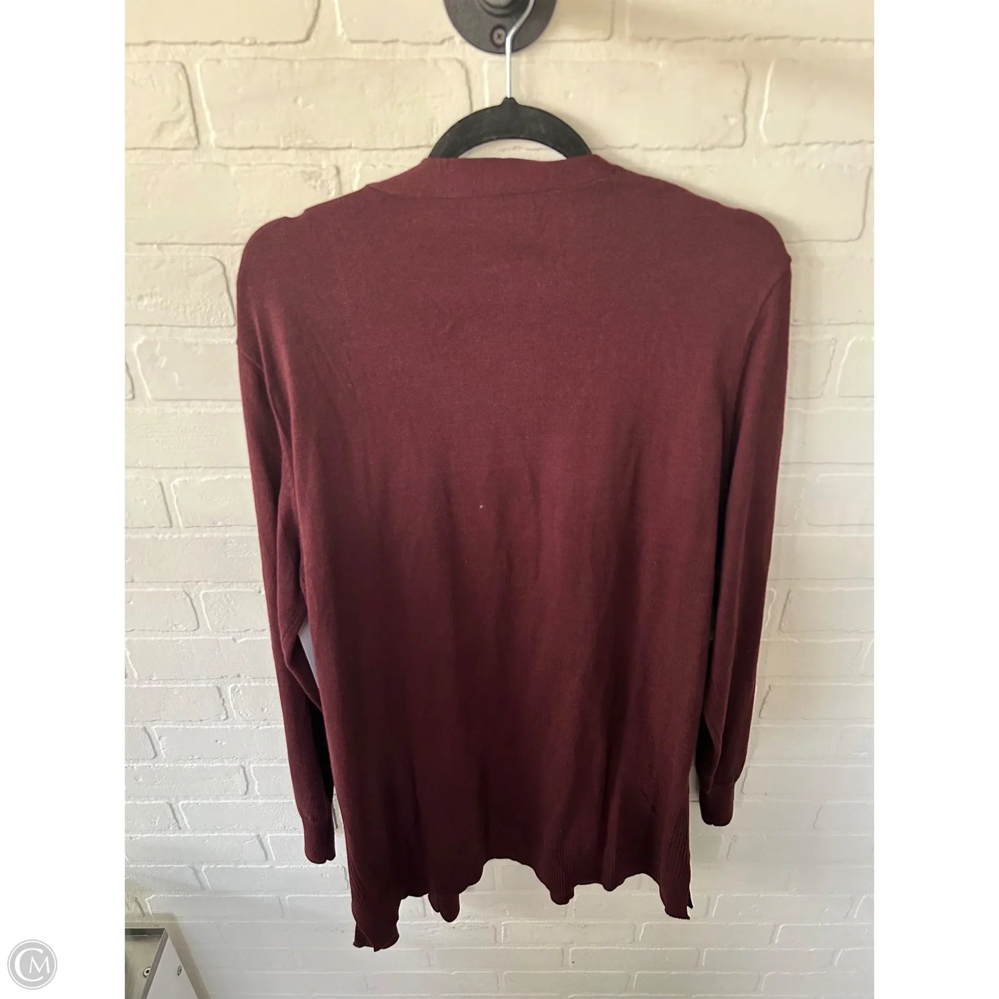 Sweater Cardigan By Matty M In Red, Size: Xxl