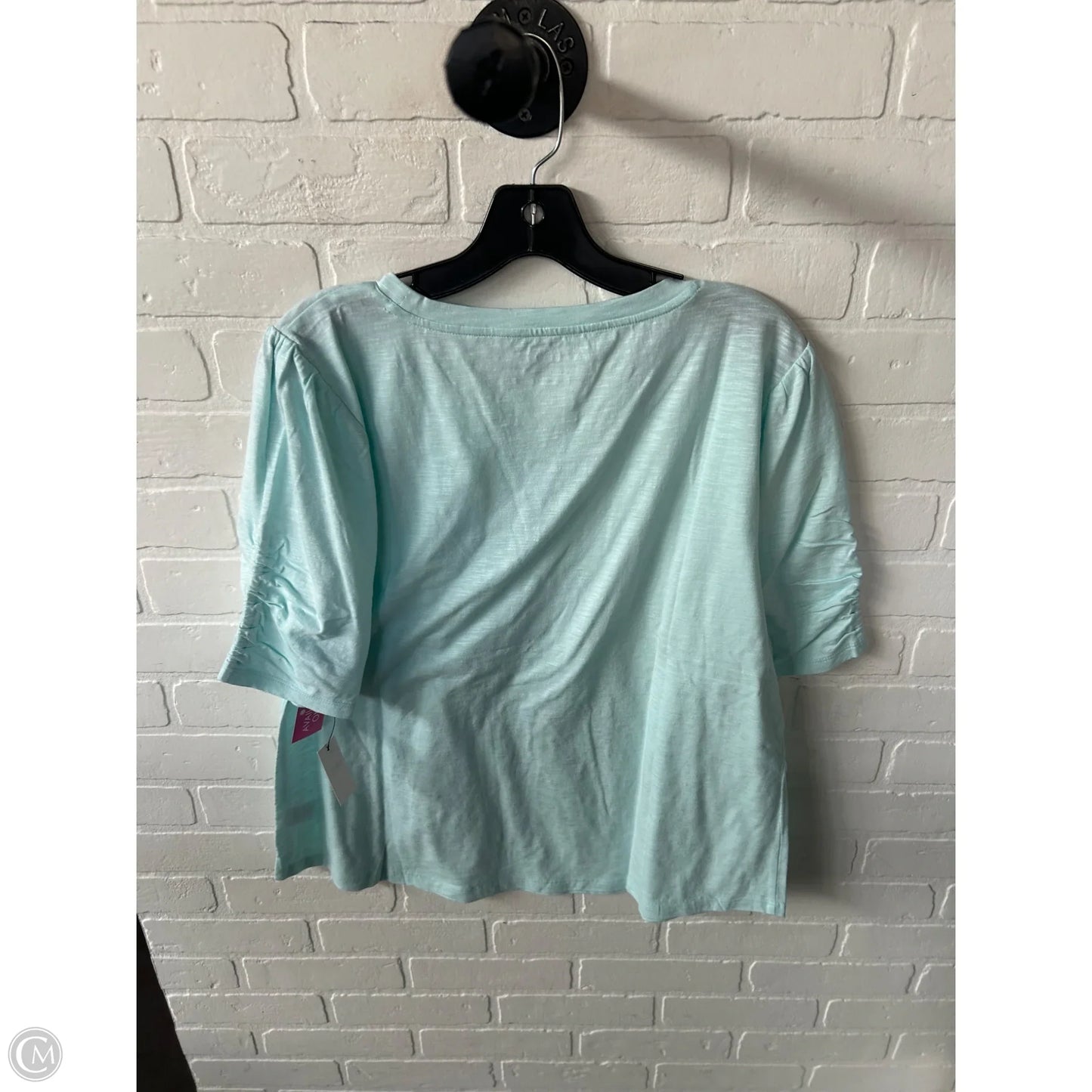 Top Short Sleeve By Talbots In Blue, Size: Xl