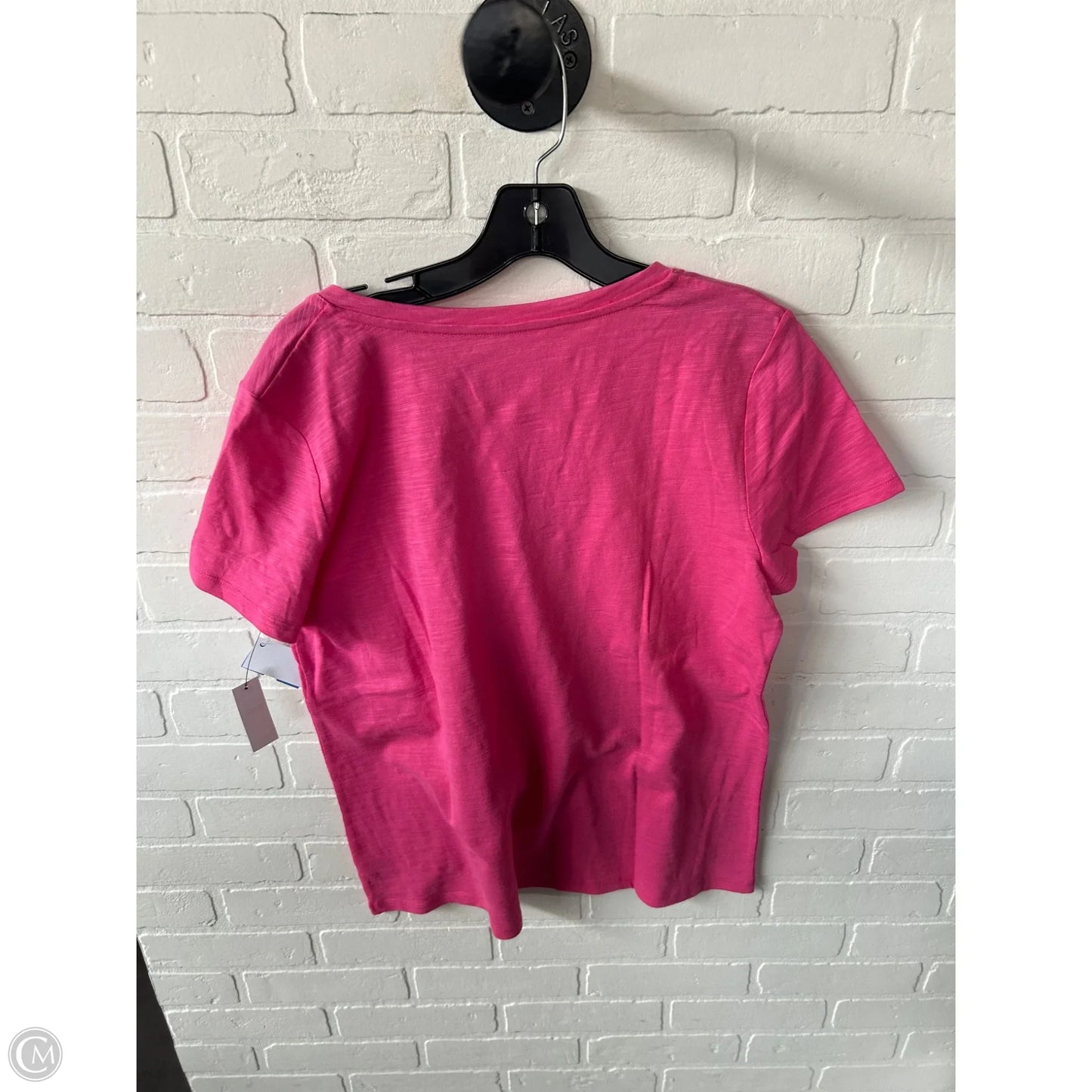 Top Short Sleeve Basic By Talbots In Pink, Size: L