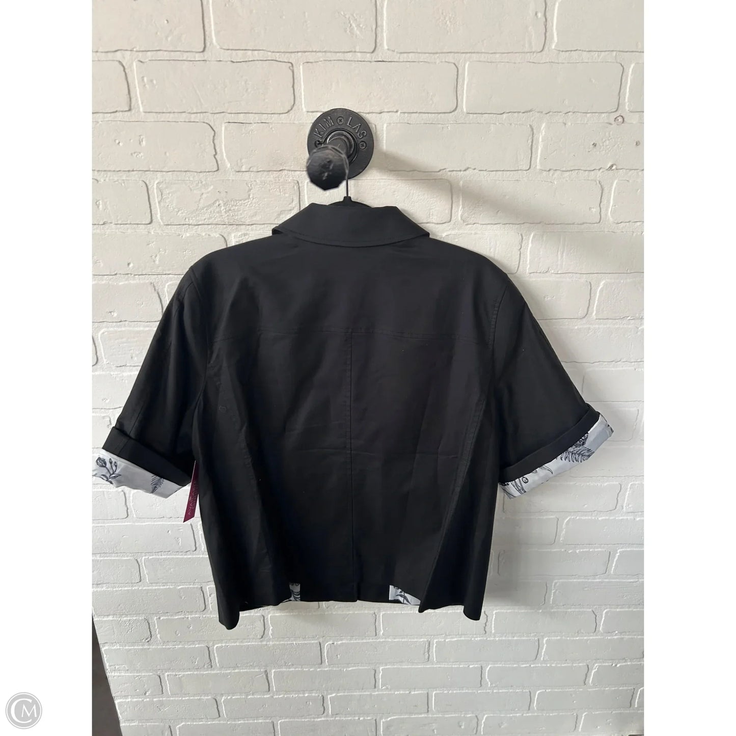 Jacket Shirt By Talbots In Black, Size: L