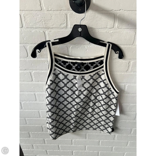 Vest Sweater By Talbots In Black & White, Size: L