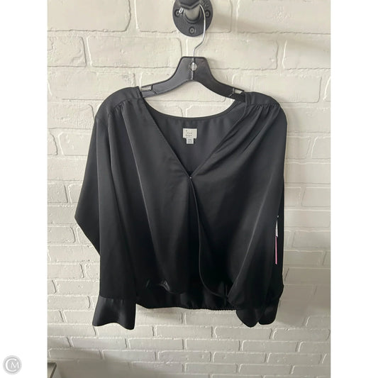 Top Long Sleeve By A New Day In Black, Size: Xxl