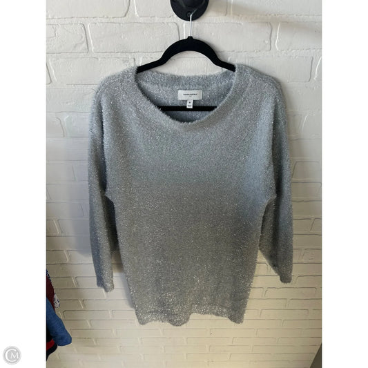 Dress Sweater By Banana Republic In Silver, Size: M
