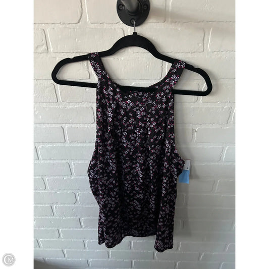 Top Sleeveless By Bar Iii In Black & Purple, Size: Xl
