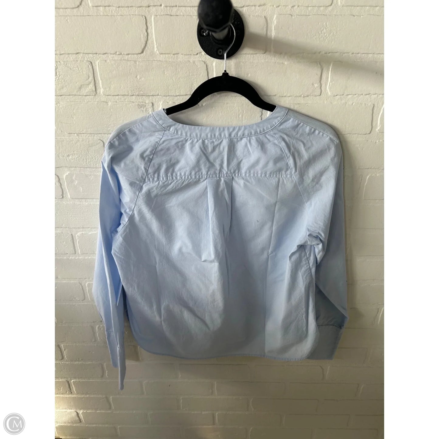 Top Long Sleeve By Banana Republic In Blue, Size: S