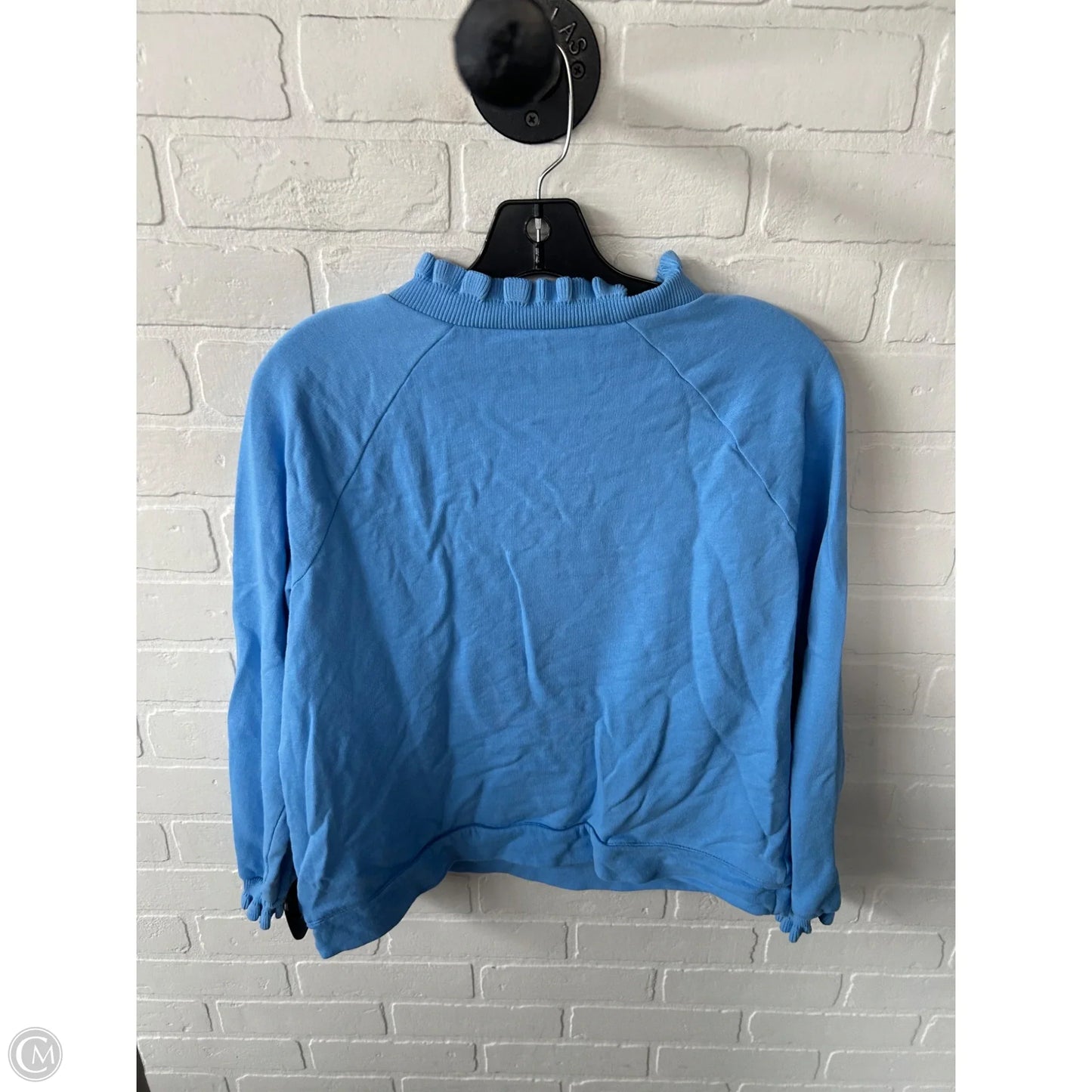 Sweatshirt Collar By Talbots In Blue & Gold, Size: S