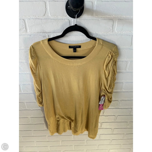 Top 3/4 Sleeve By Banana Republic In Yellow, Size: L