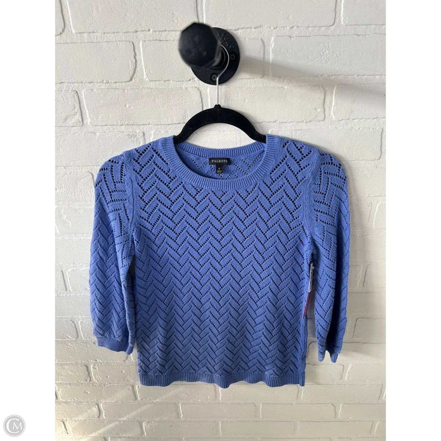 Sweater Short Sleeve By Talbots In Blue, Size: S