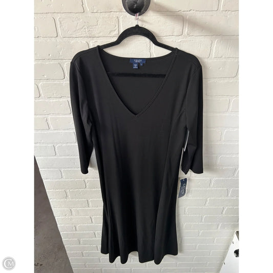 Dress Casual Midi By Chaps In Black, Size: L