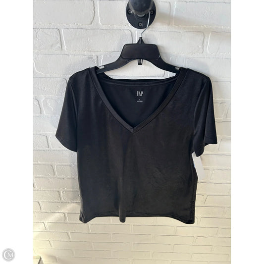 Top Short Sleeve By Gap In Black, Size: L