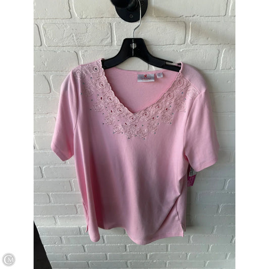Top Short Sleeve By Quaker Factory In Pink, Size: 1x