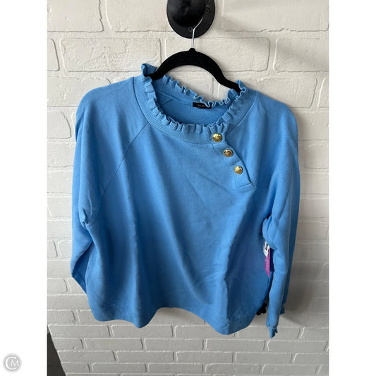 Sweatshirt Crewneck By Talbots In Blue & Gold, Size: Xl