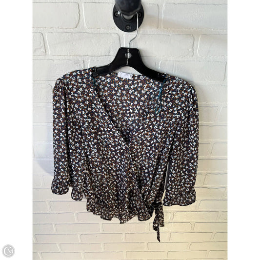 Top Short Sleeve By Sienna Sky In Blue & Brown, Size: S