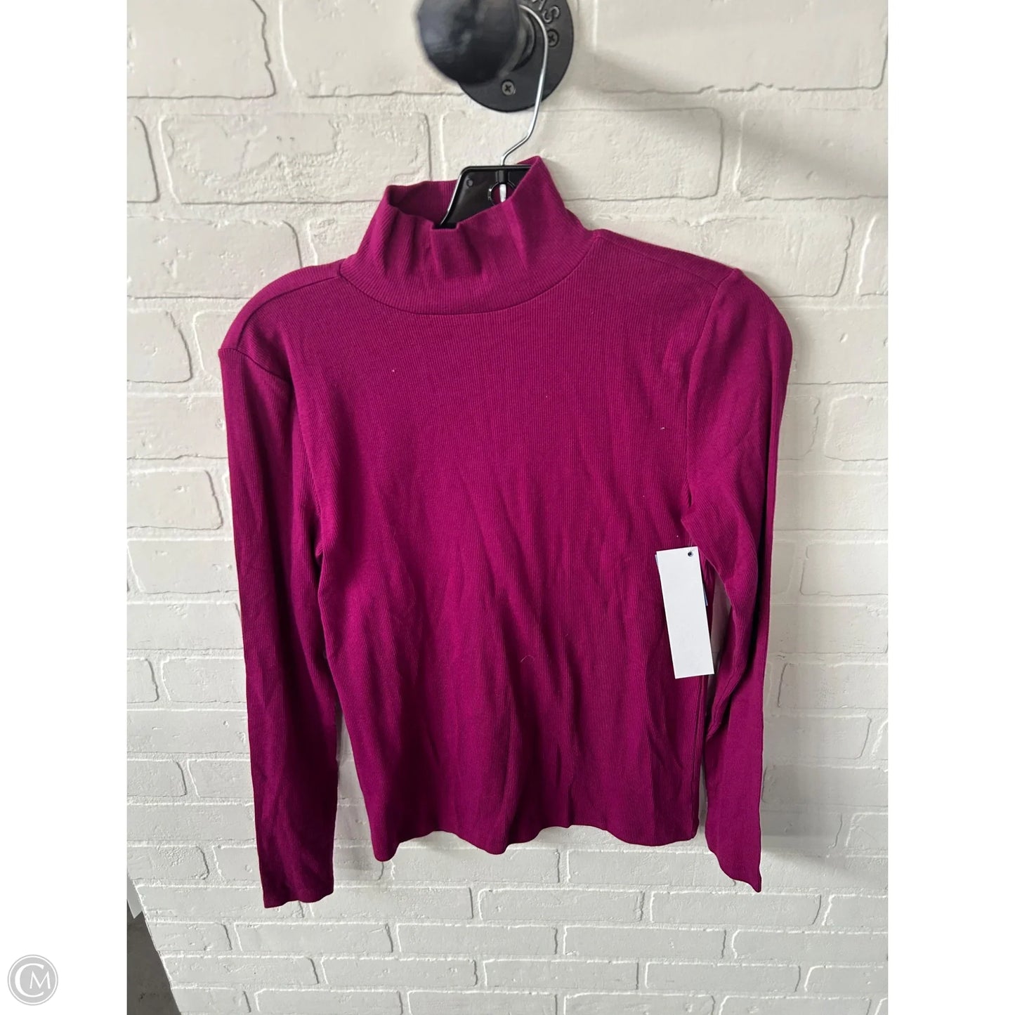 Top Long Sleeve Basic By Loft In Pink, Size: S