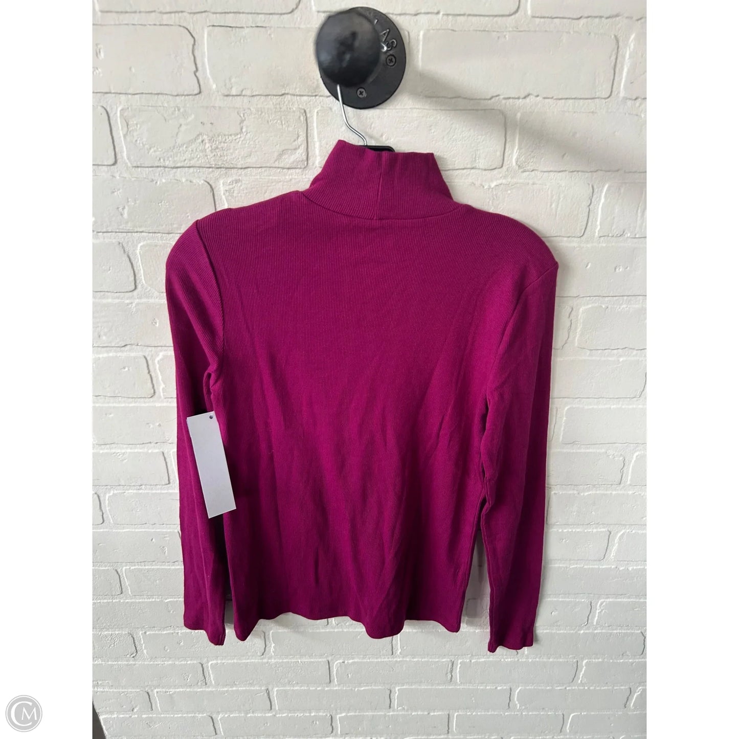Top Long Sleeve Basic By Loft In Pink, Size: S