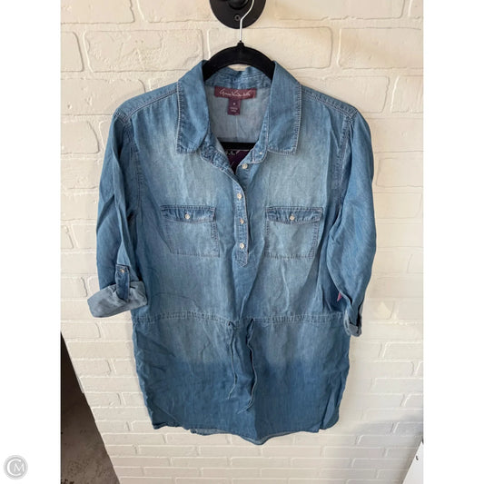 Dress Casual Short By Gloria Vanderbilt In Blue Denim, Size: M